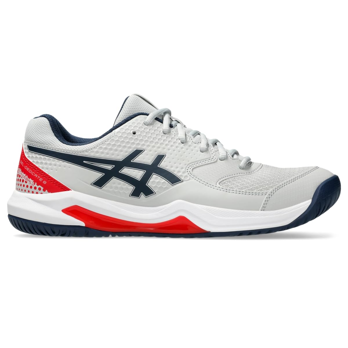 Chaussures de pickleball ASICS Gel-Dedicate 8 pour homme, pointure 11,5, coloris Béton/Night Sky