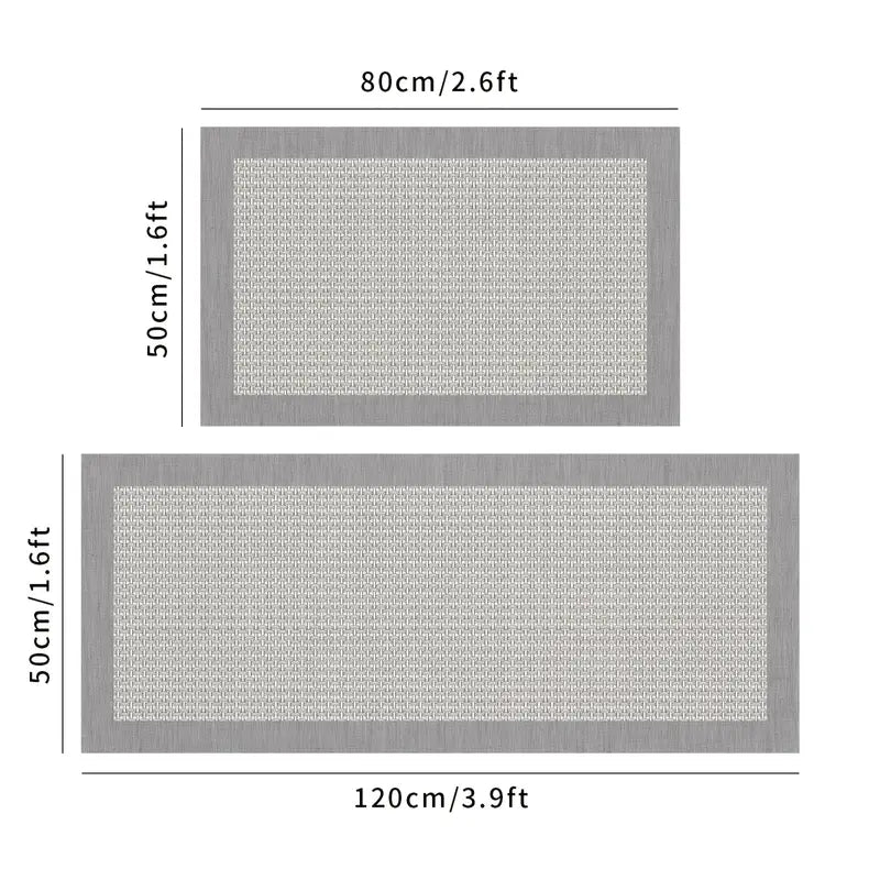 Lot de 2 Tapis de Cuisine Durables, Antidérapants et Imperméables