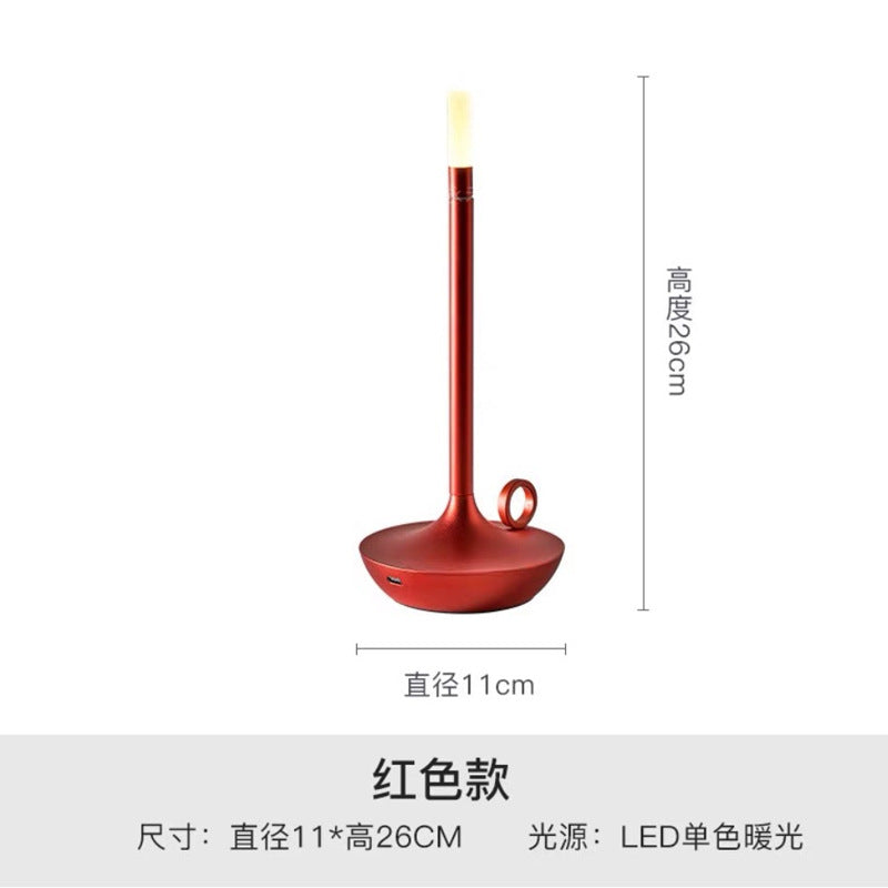 Lampe de table LED moderne et minimaliste style vintage à bougie