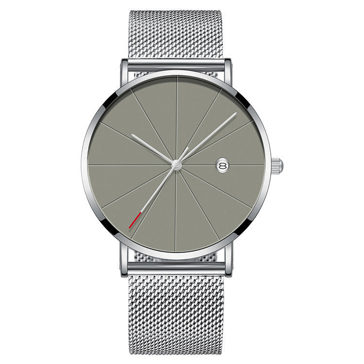Montre calendrier simple pour homme, créative et étanche, à quartz.