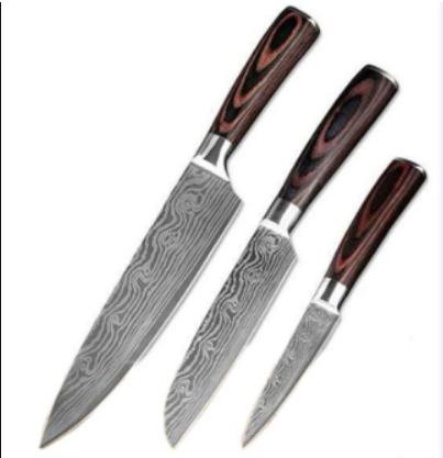 Ensemble de couteaux de cuisine style Damas