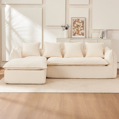 LuneluX_Home – Canapé d'angle 3 places surdimensionné avec méridienne