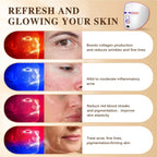 Masque facial LED, outil de soin du visage, masque de luminothérapie rouge pour le visage, pour les soins de la peau à domicile et en voyage.