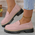 Chaussures décontractées mates de style britannique pour femmes