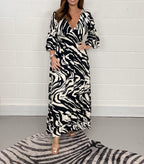 Robe imprimée décontractée pour femme automne/hiver 2023