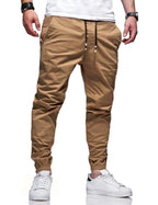 Pantalon de jogging chino cargo pour homme Bilitry, pantalon de randonnée et de loisirs en plein air, pantalon de jogging en coton décontracté, kaki XL