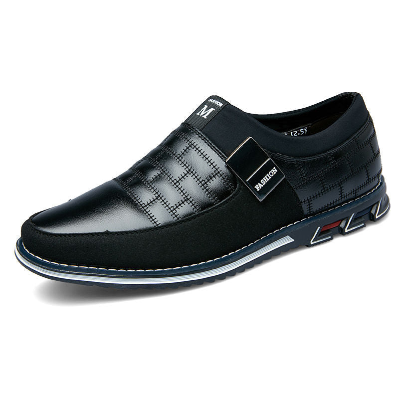Chaussures décontractées en cuir pour hommes, grandes pointures - Tendance britannique