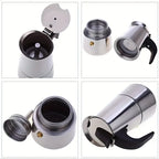 Cafetière italienne Moka en acier inoxydable