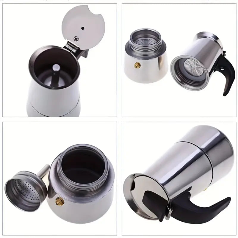 Cafetière italienne Moka en acier inoxydable