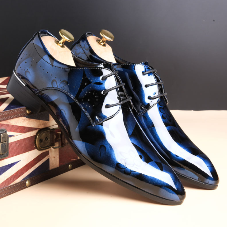 Chaussures en cuir décontractées pour hommes, grandes tailles
