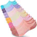 Chaussettes invisibles BIUBRA pour femmes, rembourrées, pour la course et le sport, basses et antidérapantes, en coton, lot de 6 paires