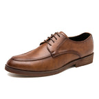 Chaussures basses décontractées à lacets en cuir britannique pour hommes