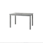 Ensemble de salle à manger 5 pièces finition grise, table et 4 chaises, assises en tissu beige, mobilier de cuisine/salle à manger, placage en hévéa, design unique