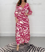Robe imprimée décontractée pour femme automne/hiver 2023