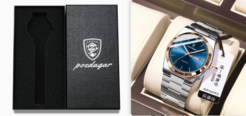 Montre homme ultra-mince, étanche, lumineuse, à quartz