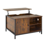 Table basse réglable en hauteur, table basse multifonctionnelle avec compartiments cachés, table à manger moderne réglable en hauteur