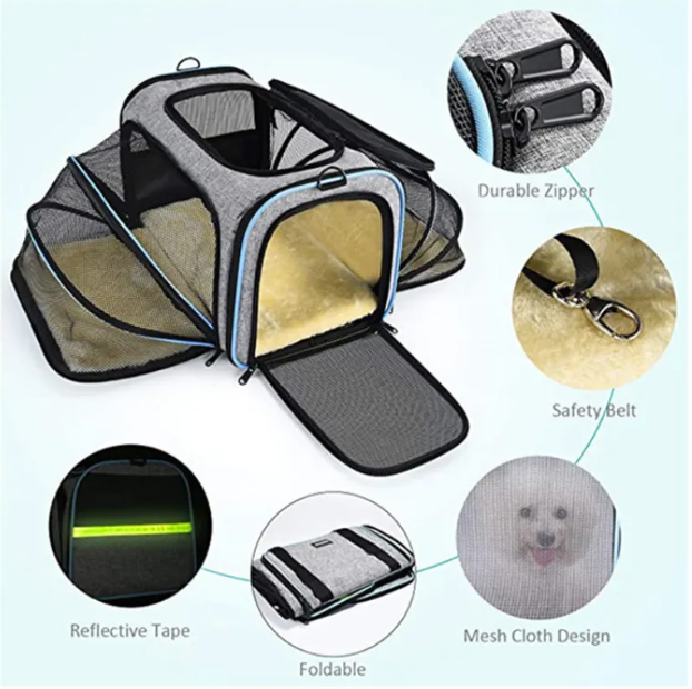 Sac de transport souple et pliable pour chats et chiens