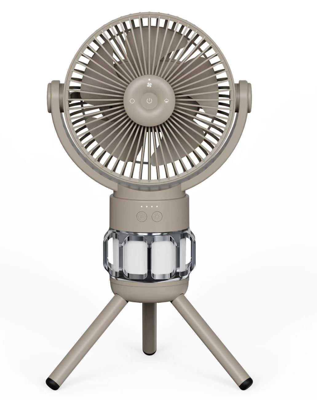Nouveau ventilateur de camping portable avec lampe et télécommande
