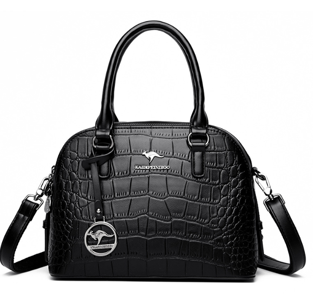 Sac à dos en cuir de crocodile avec double bretelle