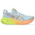 Chaussures de running ASICS Gel-Nimbus 26 pour femme, pointure 13, gris clair/jaune sécurité