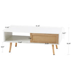 Table basse en rotin de 41,34 pouces