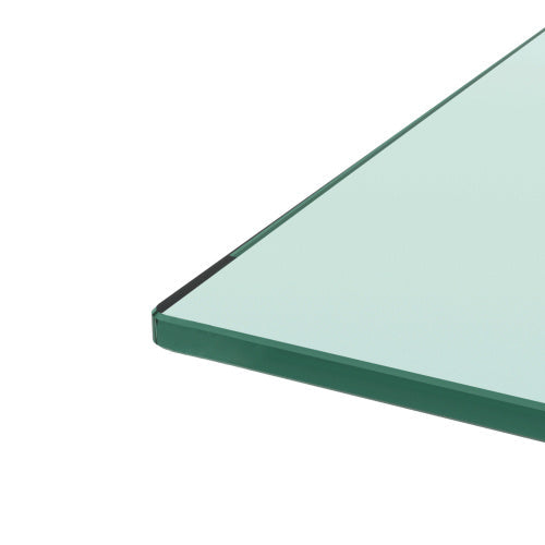 Table basse rectangulaire en verre et noyer, table basse transparente, table d'appoint moderne pour salon