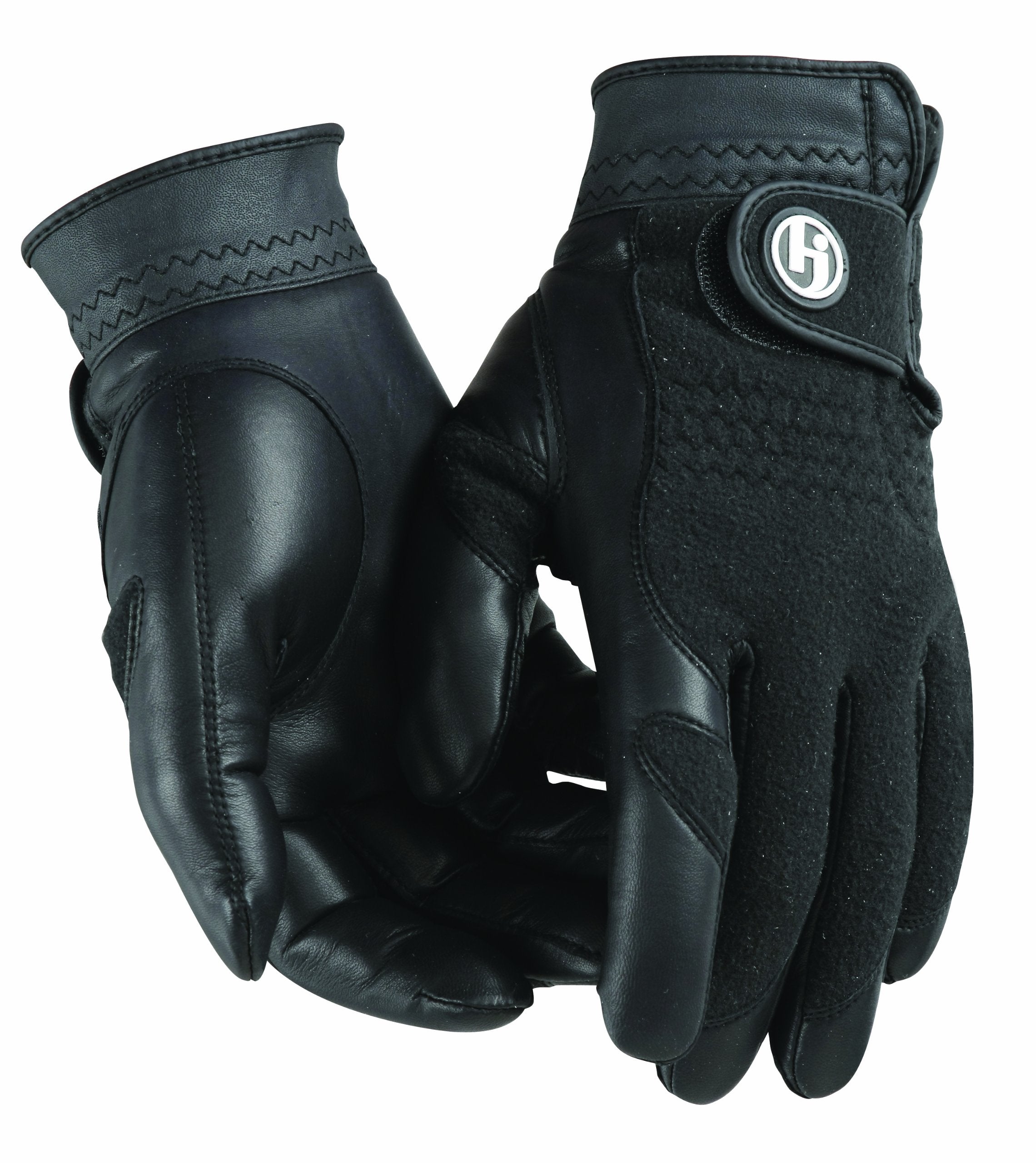Gants de golf HJ pour femme, noirs, performance hivernale, taille L (paire)