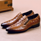 Chaussures habillées pour homme à motif crocodile - Style business décontracté