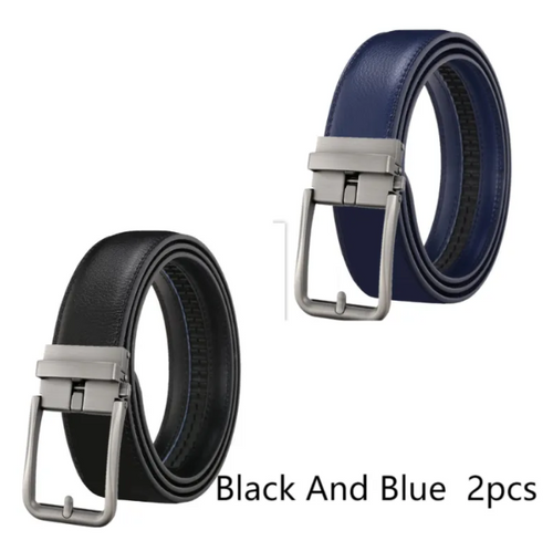 Ceinture en cuir pour homme avec boucle creuse automatique