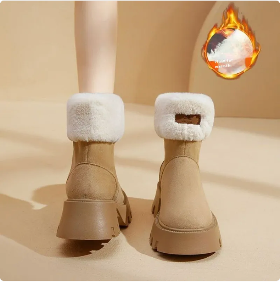 Chaussures thermiques d'hiver doublées en polaire pour femmes