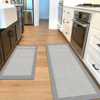Lot de 2 Tapis de Cuisine Durables, Antidérapants et Imperméables
