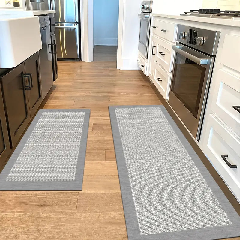 Lot de 2 Tapis de Cuisine Durables, Antidérapants et Imperméables