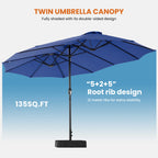 Parasol de terrasse extérieur de 4,5 m (15 pi)