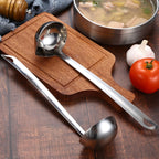 Cuillère séparatrice d'huile à soupe en acier inoxydable