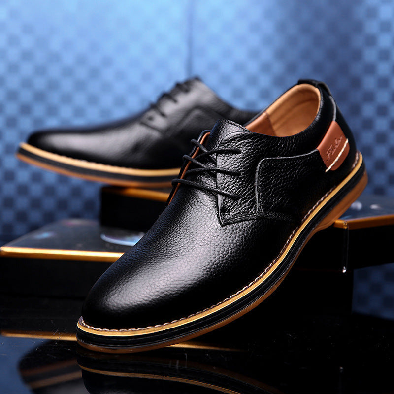 Chaussures habillées décontractées en cuir pour hommes - Style britannique