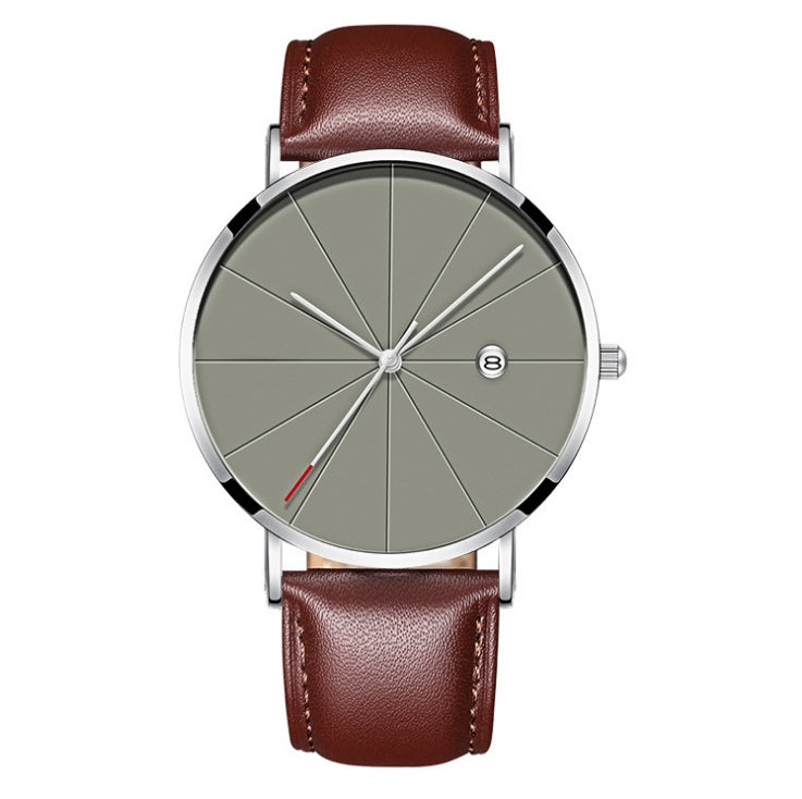 Montre calendrier simple pour homme, créative et étanche, à quartz.