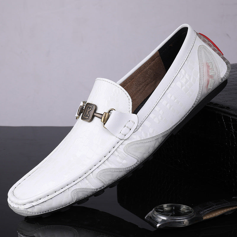 Chaussures décontractées pour hommes en cuir de vachette pleine fleur