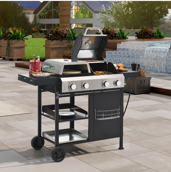 Combinaison grill et plaque de cuisson