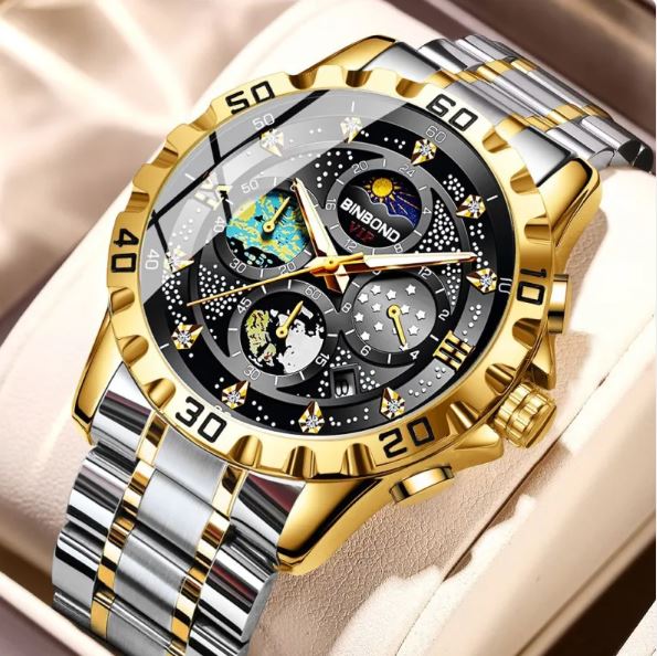 Montre à quartz, montre de ville étanche, petit modèle à trois broches
