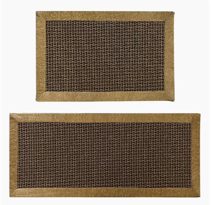 Lot de 2 Tapis de Cuisine Durables, Antidérapants et Imperméables
