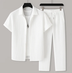 Ensemble chemise d'été rayée pour homme