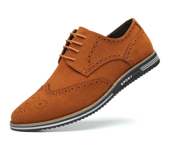 Chaussures britanniques basses en cuir suédé givré pour hommes