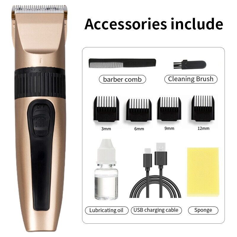 Tondeuse à cheveux professionnelle sans fil pour homme, kit de coupe de cheveux pour coiffeur.