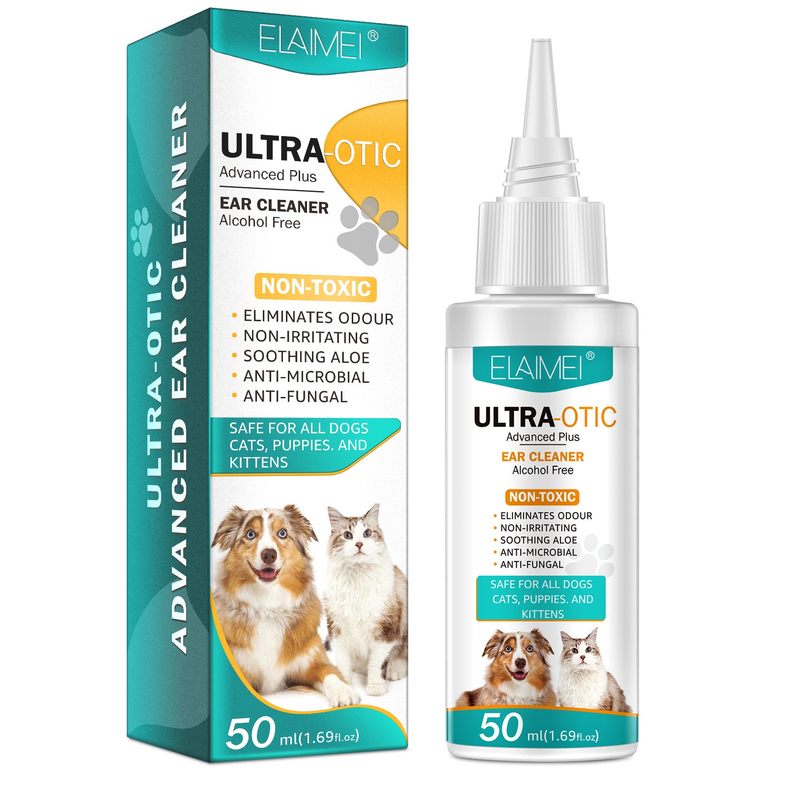 Nettoyant auriculaire pour animaux 50 ml
