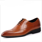 Chaussures habillées brogues en cuir pour homme - Style vintage