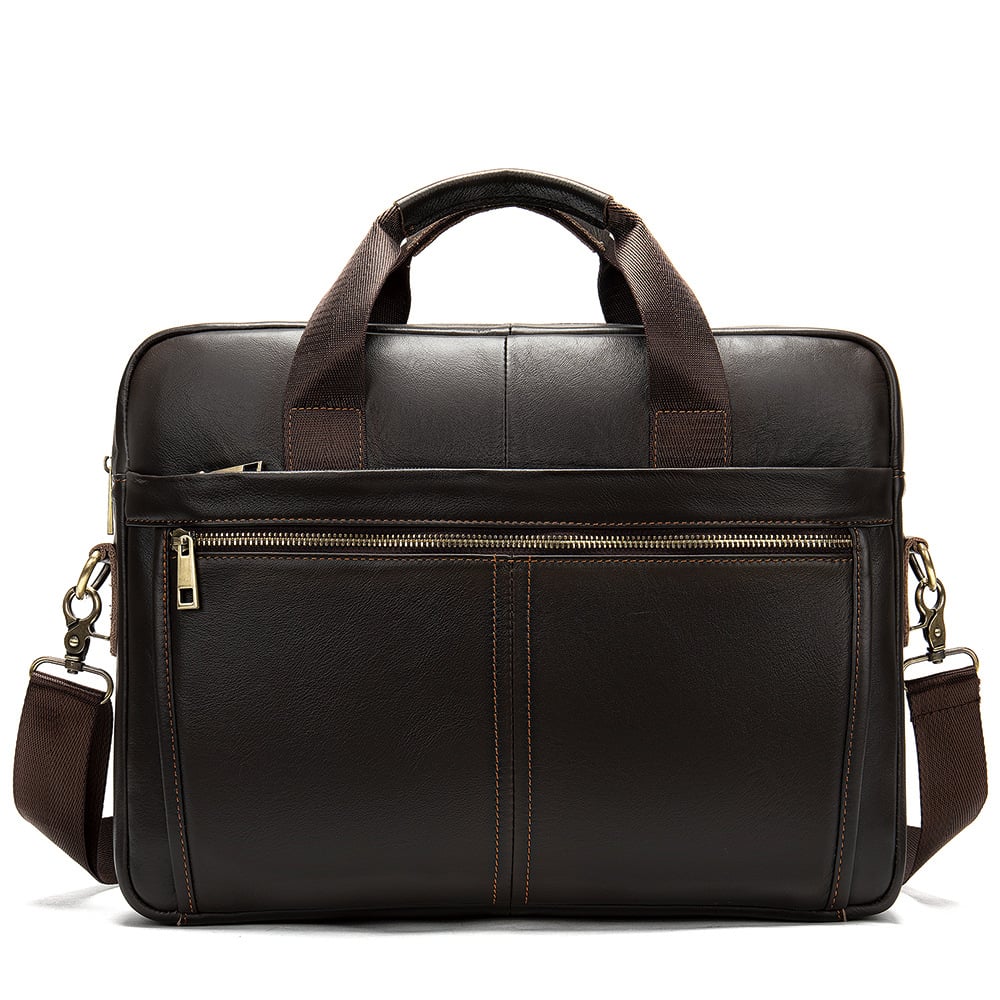Porte-documents pour ordinateur portable en cuir de vachette pour homme