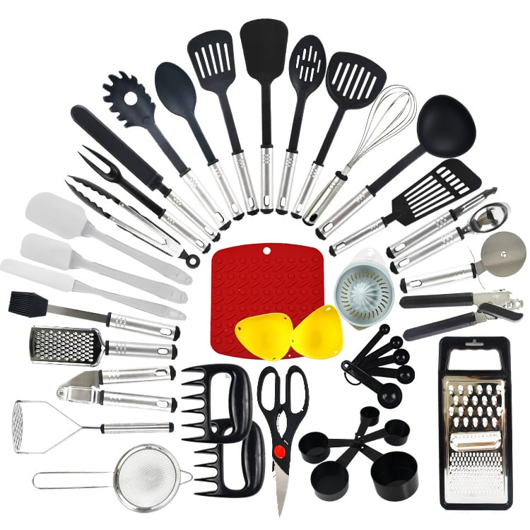 Ensemble de 44 ustensiles de cuisine antiadhésifs en nylon
