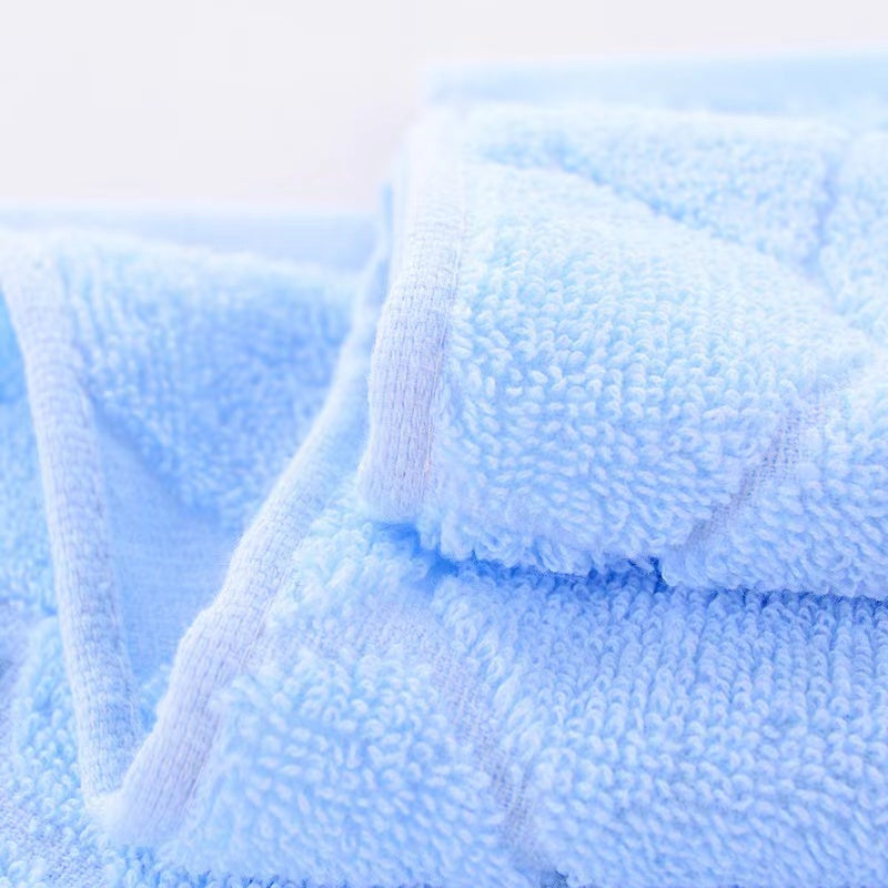 Ensemble de 3 serviettes de bain en pur coton de couleur unie