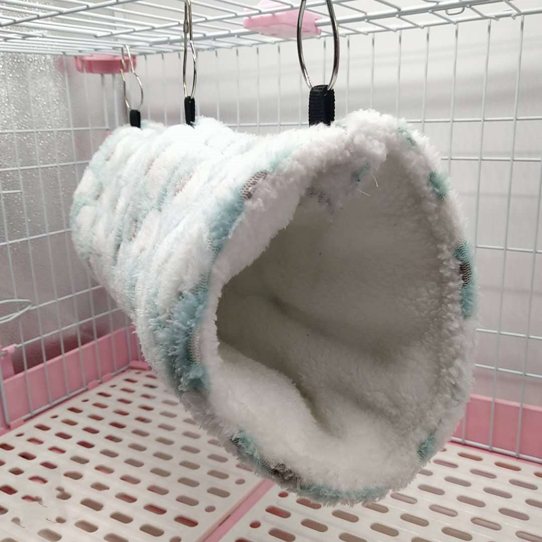 Nid tunnel chaud en peluche ultra douce pour hamster