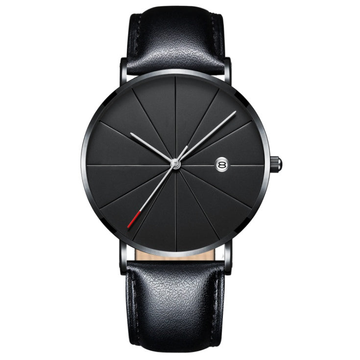 Montre calendrier simple pour homme, créative et étanche, à quartz.
